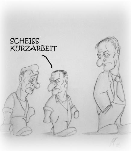 Cartoon: Kurzarbeit (medium) by philipolippi tagged kurzarbeit,krise,vw