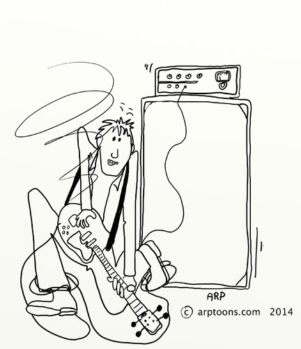 Cartoon: Almost tuned (medium) by tonyp tagged arp,arptoons,guitar,tuned