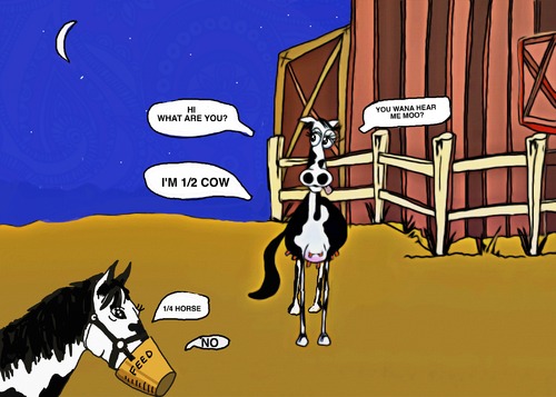Cartoon: CowHorse (medium) by tonyp tagged arp,cow,horse,arptoons