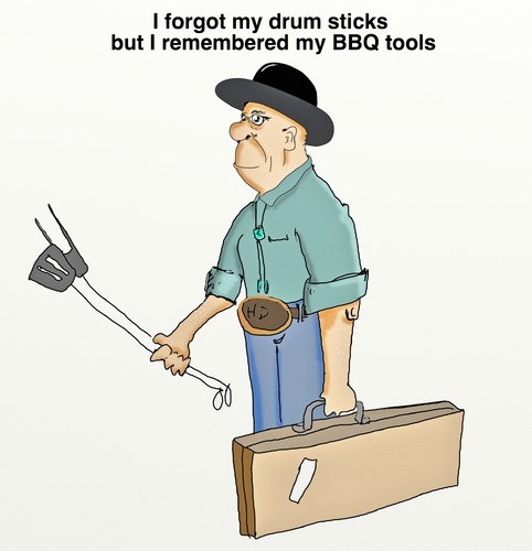 Cartoon: Getting Old (medium) by tonyp tagged arp,older,old,arptoons,bbq,music