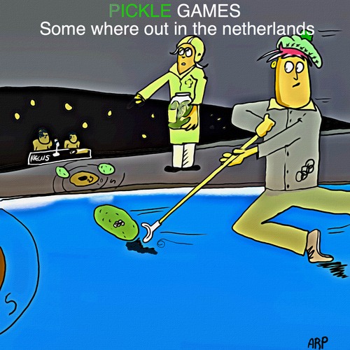 Cartoon: Pickle games (medium) by tonyp tagged arp,arptoons,pickle,tonyp,olympics,games,sports
