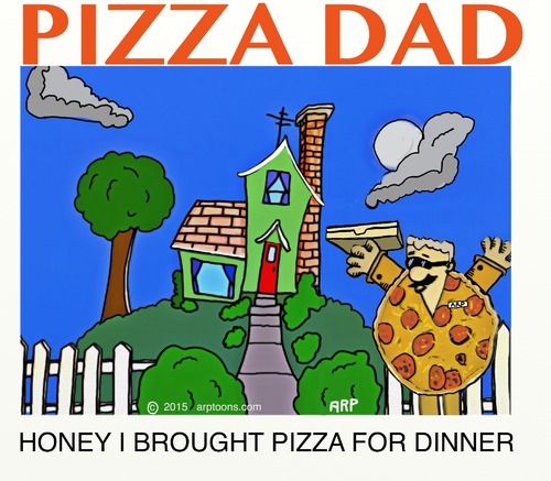 Cartoon: pizza Dad (medium) by tonyp tagged arp,comic,man,pizza,cartoon,arptoons