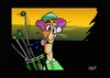 Cartoon: GOLF TROUBLES (small) by tonyp tagged arp golf hit head fun