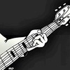 Cartoon: Guitar in Black (small) by tonyp tagged arp tonyp arptoons wacom draw guitar black