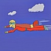 Cartoon: old flying man (small) by tonyp tagged arp,tonyp,arptoons,man,flying,red