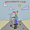 Cartoon: Tofu out for a walk (small) by tonyp tagged arp,tofu,dog,walk