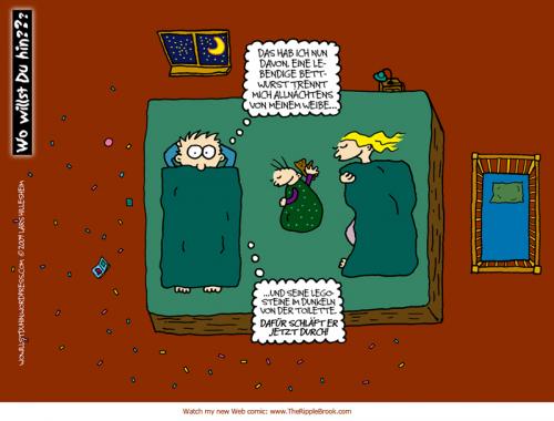 Cartoon: Der Preis fürs Durchschlafen (medium) by The Ripple Brook tagged baby,durchschlafen,lego,abstinenz