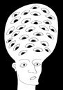 Cartoon: My inner minds eyes (small) by baggelboy tagged eyes,think,head,thinking