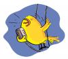 Cartoon: singer (small) by dloewy tagged bird sing microphone