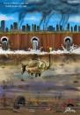 Cartoon: Pollution (small) by William Medeiros tagged river,pollution,fish,industry,trash,