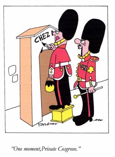 Cartoon: Guardsman. (medium) by daveparker tagged guardsman,sentry,box