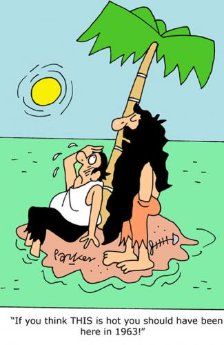 Cartoon: Hotter and hotterI (medium) by daveparker tagged desert,island,castaways,very,hot