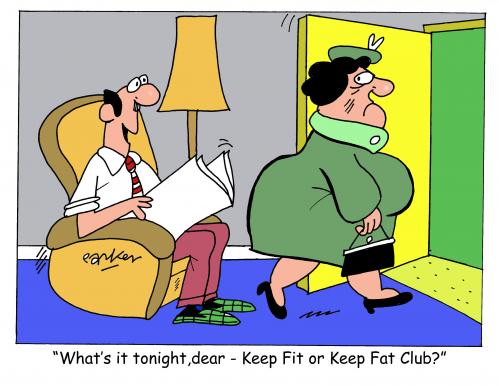 Cartoon: Keep Fit (medium) by daveparker tagged keep,fit,fat