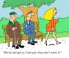 Cartoon: No joy (small) by daveparker tagged pensioners,blonde,wishful,thinking