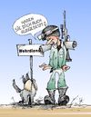 Cartoon: Das Ende der Wehrpflicht (small) by Jot tagged wehrpflicht