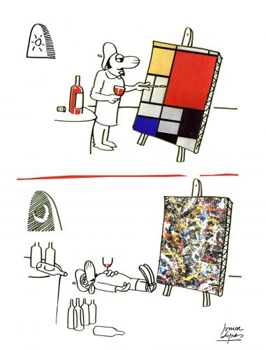 Mondrian x Pollock