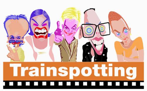 Cartoon: Trainspotting (medium) by juniorlopes tagged movie,,trainspotting,england,drogen,film,kino,hommage,portrait,karikatur,illustration,danny boyle,ewan mcgregor