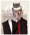 Cartoon: Burt Bacharah and Elvis Costello (small) by juniorlopes tagged caricature