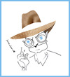 Cartoon: Truman Capote (small) by juniorlopes tagged caricature capote