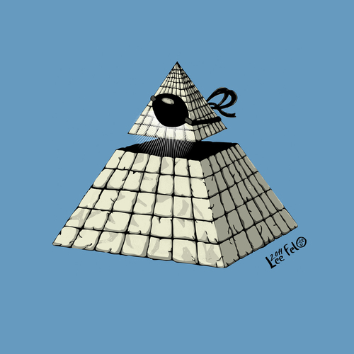 Cartoon: The all seeing eye (medium) by LeeFelo tagged cult,ancient,pyramid,esoteric,symbol,conspiracy