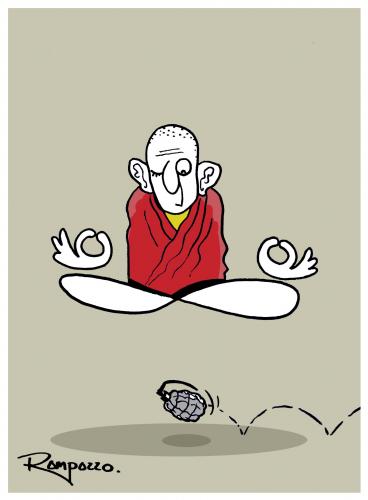 Cartoon: Tibet (medium) by Marcelo Rampazzo tagged tibet,,tibet,buddhismus,meditation,mönch,schweben,glaube,religion,granate,bombe,anschlag,diktator,china,unterdrückung,minderheit,gerechtigkeit,menschlichkeit,konflikt,olympia,olympiade,olymp,olympische spiele