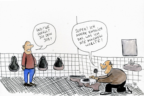 Cartoon: nie machen (medium) by Florian France tagged putzen,job,super