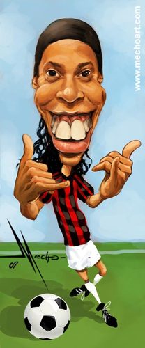 Cartoon: Ronaldinho (medium) by Mecho tagged ronaldinho,soccer