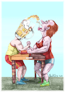 Cartoon: duel (small) by ivo tagged waw