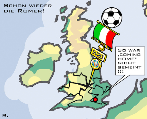 Cartoon: EURO2020-Finale (medium) by RachelGold tagged fußball,euro2020,finale,england,italien,london,wembley,fußball,euro2020,finale,england,italien,london,wembley