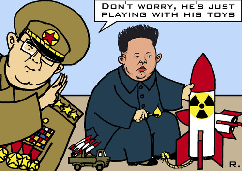 Cartoon: Nuklear Tests (medium) by RachelGold tagged north,korea,nuclear,arming,kim,jong,un