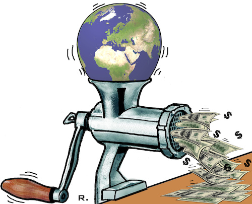 Cartoon: World Economic Forum Davos (medium) by RachelGold tagged world,economic,forum,davos,usa,dollars