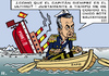 Cartoon: Ex-Capitan (small) by RachelGold tagged spain,zapatero,psoe,barco,resignation,election