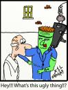 Cartoon: Frankys Critic (small) by chriswannell tagged frankenstein,tatoo,gag,cartoon