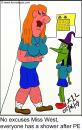Cartoon: Shower Room (small) by chriswannell tagged witch,shower,pe,gag,cartoon
