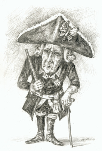 Cartoon: Friedrich der Große (medium) by Thomas Bühler tagged flötenkonzert,friedrich,könig,preußen,fritz,alte,king