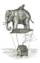 Cartoon: Mit Leichtigkeit (small) by Thomas Bühler tagged tiere,elefant,fliegen,leichtigkeit