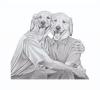 Cartoon: Dog couple (small) by jim worthy tagged animals,dogs,pets,pencil,illustration