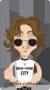 Cartoon: John Lennon in NY (small) by mostro tagged lennon,beatles,cartoon,vector,fan,art,john,ny,new,york