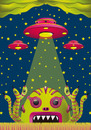Cartoon: alien toxic invasion (small) by elmoro tagged illustration illustrator digital vector psychedelic trip art