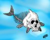 Cartoon: evolution (small) by Nayer tagged evolution darwin darwinism god fish skull