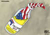 Cartoon: Flammable Trump (small) by Nayer tagged america,trump,elections,cocktail,molotov,danger