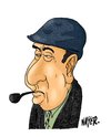 Cartoon: Pablo Neruda (small) by Nayer tagged pablo neruda chile poet diplomat political figure communism