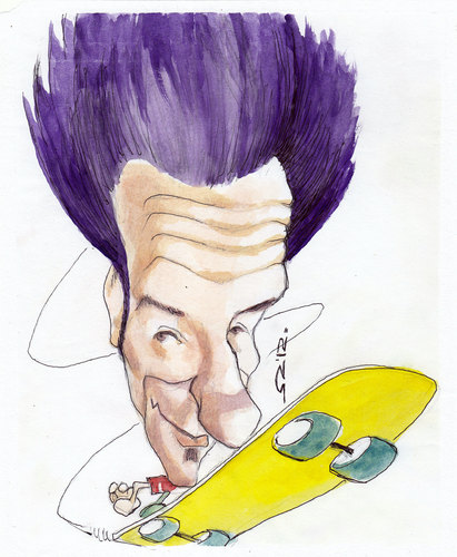 Cartoon: andreas  gillmeister (medium) by zed tagged andreas,gillmeister,berlin,germany,artist,media,portrait,caricature