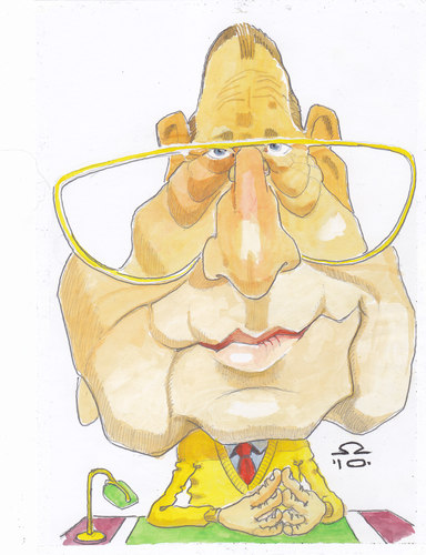 Cartoon: Hans - Dietrich Genscher (medium) by zed tagged hans,dietrich,genscher,reideburg,germany,politician,fdp,foreign,minister,vice,chancellor,portrait,caricature