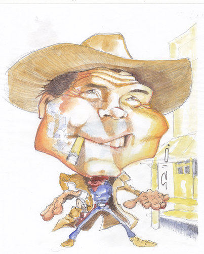 Cartoon: Jack Palance (medium) by zed tagged jack,palance,usa,actor,oscar,hollywood,movie,portrait,caricature