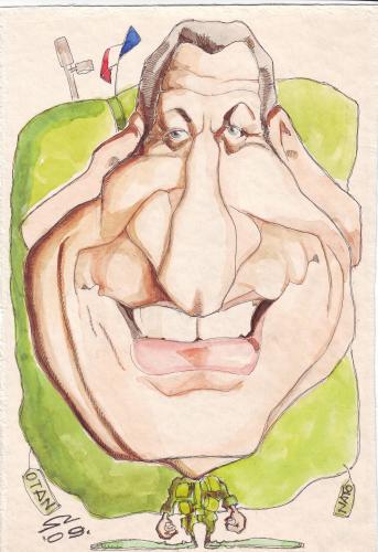 Cartoon: Nicolas Sarkozy (medium) by zed tagged nicolas,sarkozy,portrait,france,president,politicians