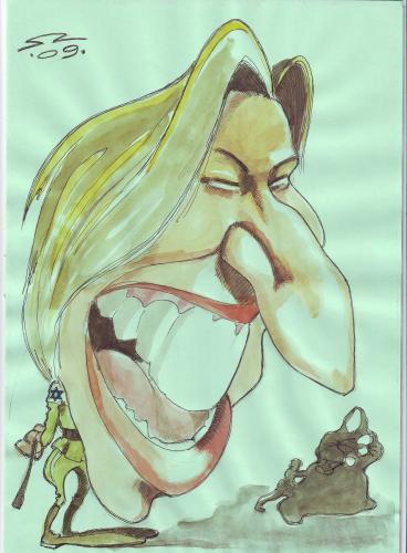 Cartoon: Tzipi Livni (medium) by zed tagged tzipi,livni,politics,israel,portrait