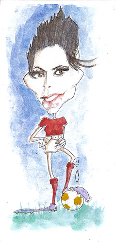 Cartoon: Victoria Beckham (medium) by zed tagged actress,businesswomanmodel,caricature,portrait,songwriter,singer,england,beckham,victoria,fashion,designer