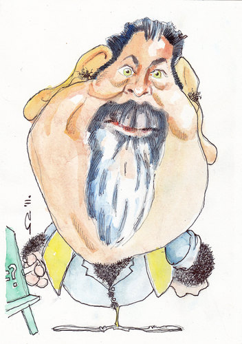 Cartoon: Zeljko  Pervan (medium) by zed tagged caricature,portrait,host,tv,comedian,actor,croatia,pervan,zeljko
