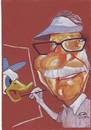 Cartoon: Carl Barks (small) by zed tagged carl,barks,walt,disney,studio,scrooge,mc,duck,portrait,caricature